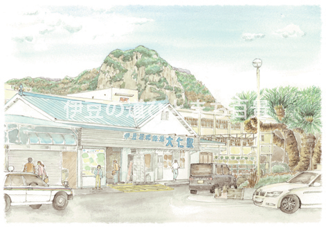 大仁駅と城山